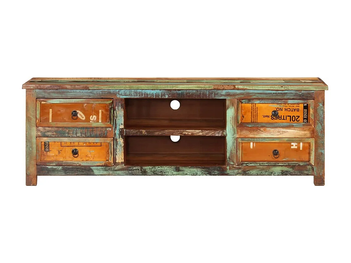 Tv-meubel met 4 lades gerecycled hout