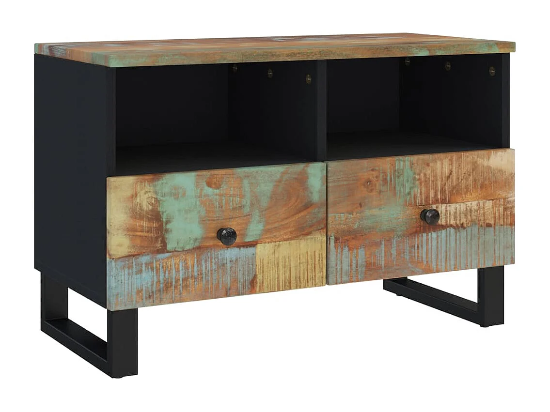 Meuble TV 70x33x46 cm Bois massif de récupération