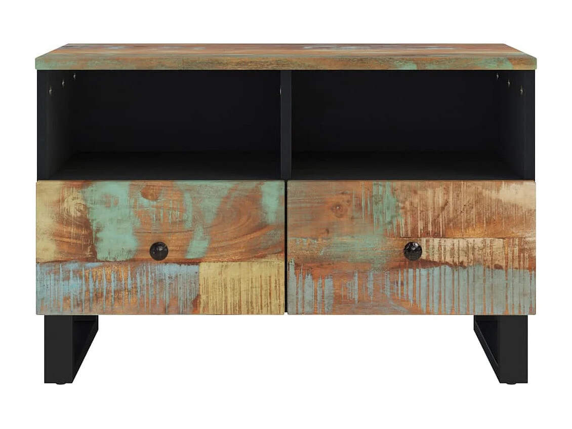 Meuble TV 70x33x46 cm Bois massif de récupération