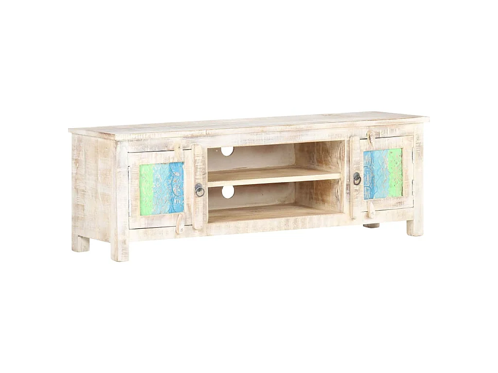 Meuble TV 120x30x40 cm Bois d'acacia brut