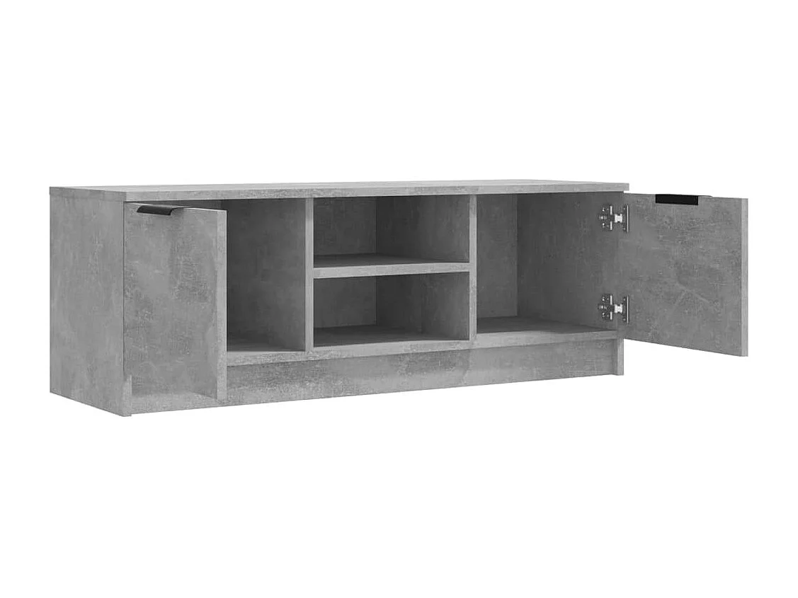 Meuble TV Gris béton 102x35x36,5 cm Bois d'ingénierie
