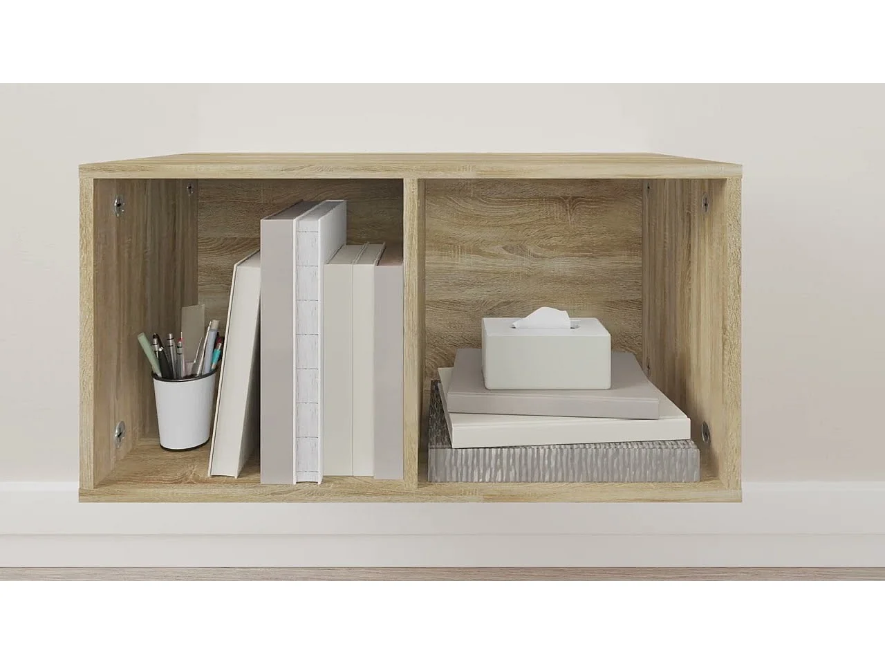 Meuble TV mural Chêne sonoma 37x37x72 cm Bois d’ingénierie