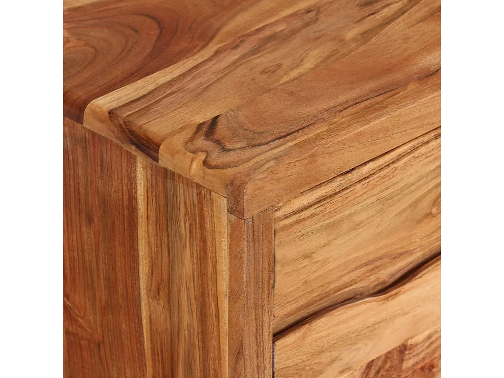 Tv-meubel met bewerkte deuren 117x30x40 cm massief acaciahout