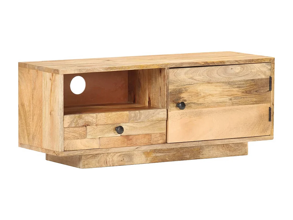 Móvel de TV 90x30x35 cm madeira de mangueira maciça