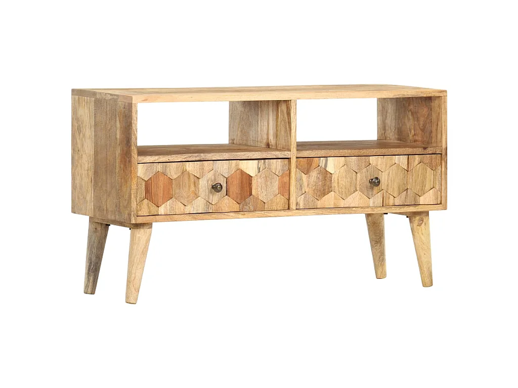 TV-Schrank 90 x 30 x 50 cm Massivholz Mango