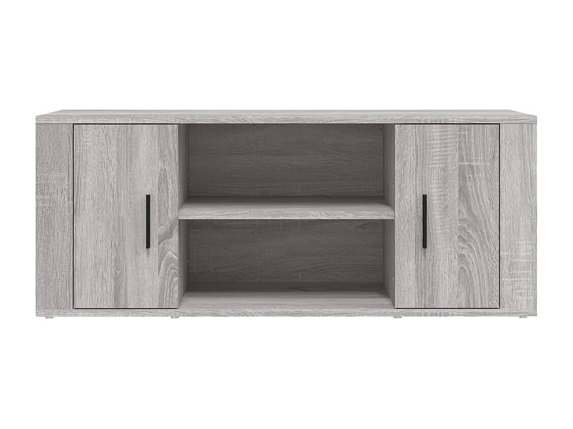 Tv-meubel 100x35x40 cm bewerkt hout grijs sonoma eikenkleurig