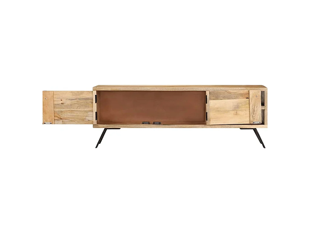 Meuble TV 110x30x40 cm Bois massif de manguier
