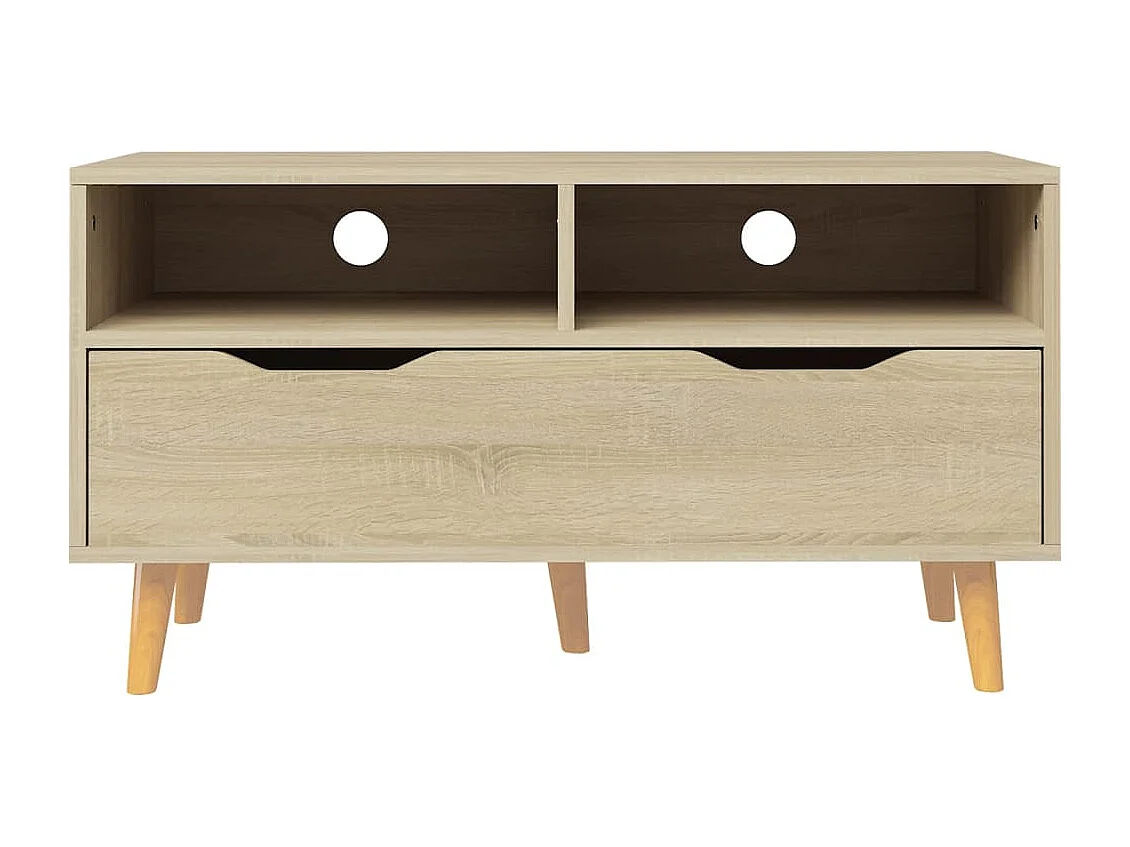 Tv-meubel 90x40x48,5 cm bewerkt hout sonoma eikenkleurig