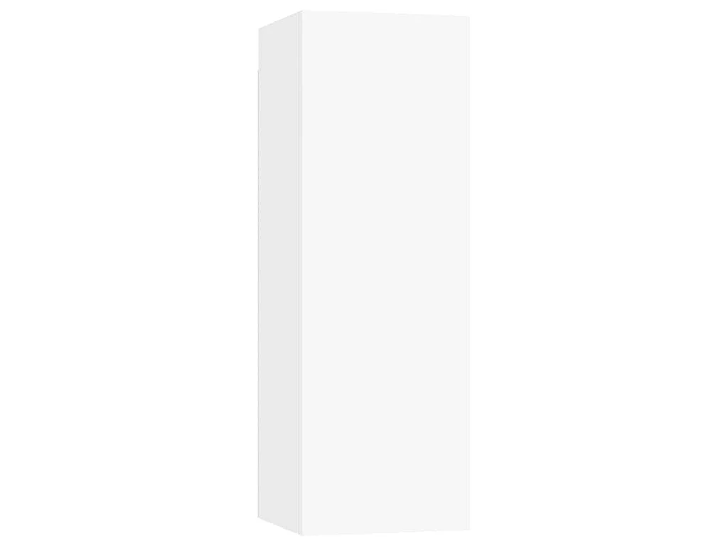 4 pcs conjunto de móveis de TV contraplacado branco