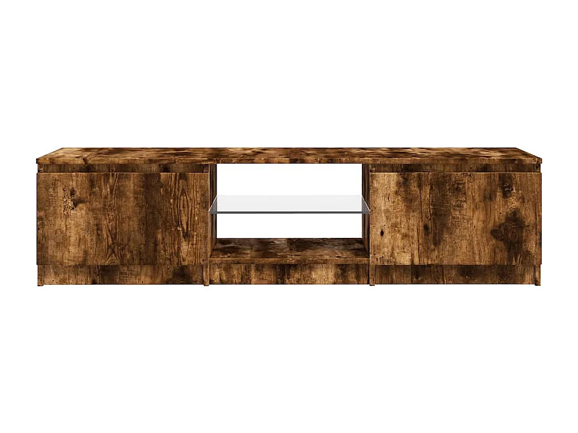 Tv-meubel LED-verlichting 140x40x36 cm gerookt eikenkleurig