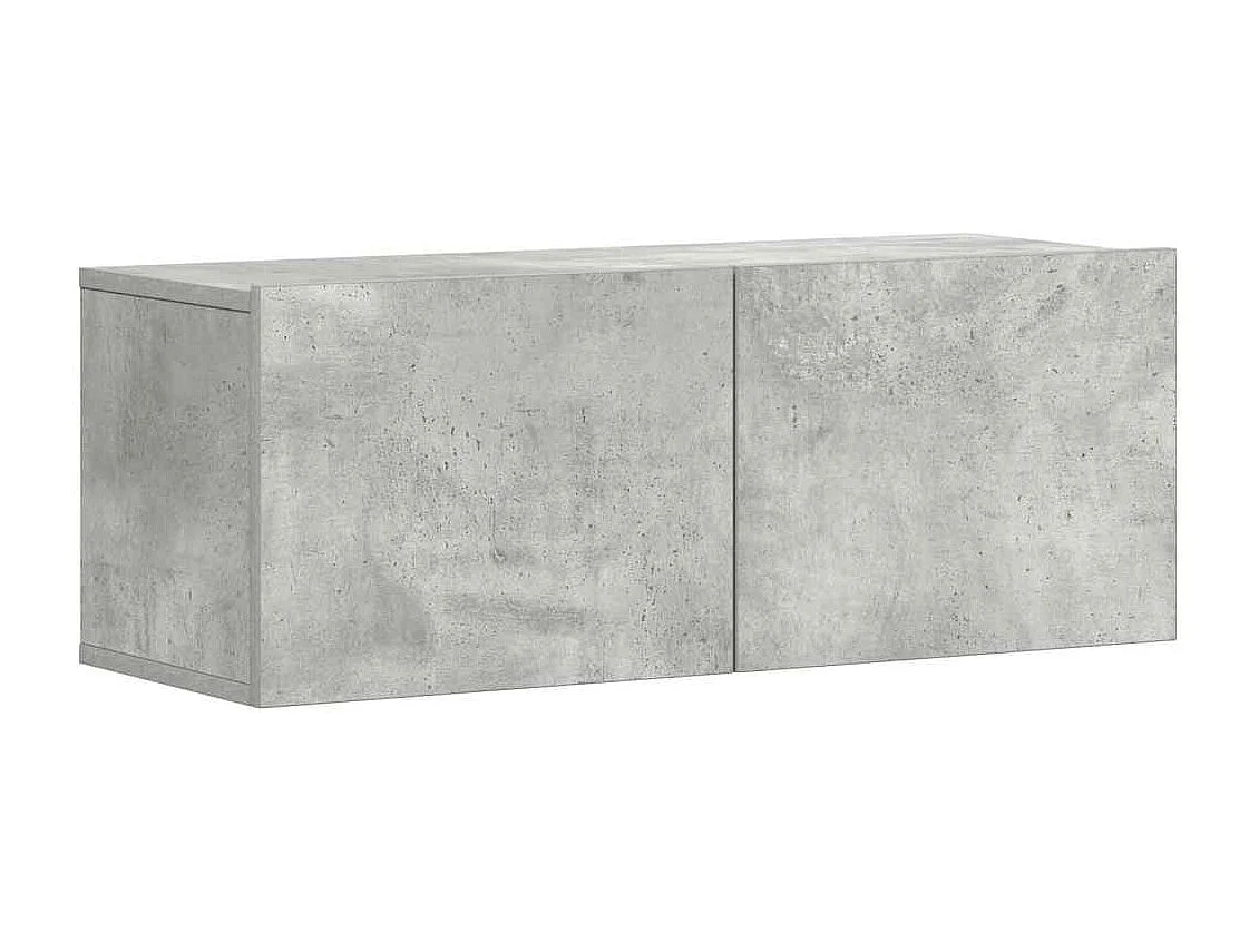 Ensemble de meubles TV 5 pcs Gris béton Bois d'ingénierie