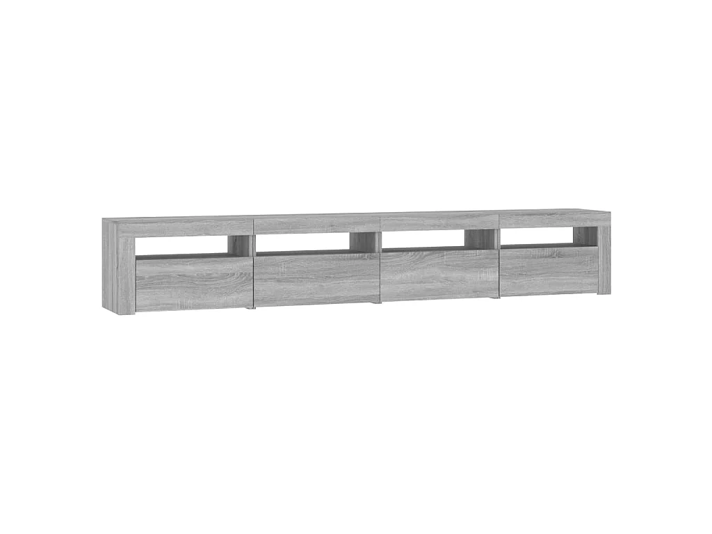 Tv-meubel met LED-verlichting 240x35x40 cm grijs sonoma eiken