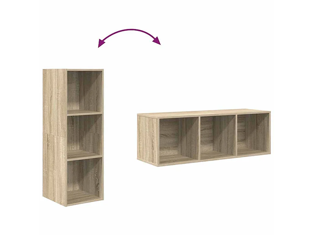 Meuble TV mural Chêne sonoma 37x37x107 cm Bois d’ingénierie