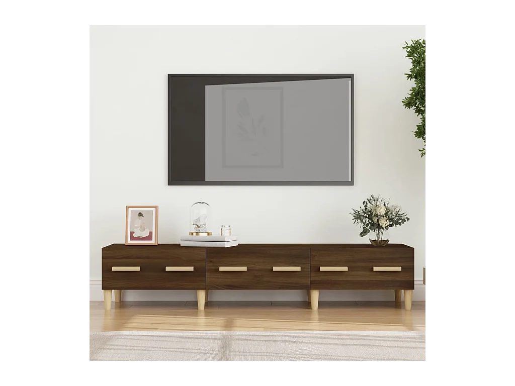 Meuble TV Chêne marron 150x34,5x30 cm Bois d'ingénierie
