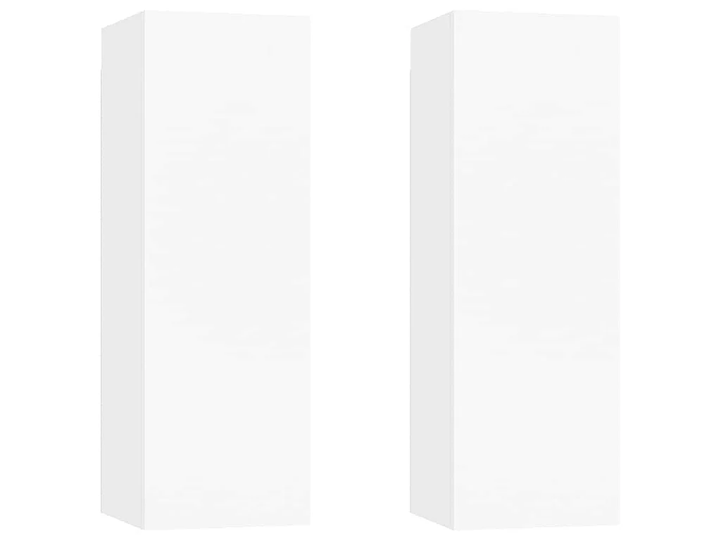 Meubles TV 2 pcs Blanc 30,5x30x90 cm Bois d’ingénierie