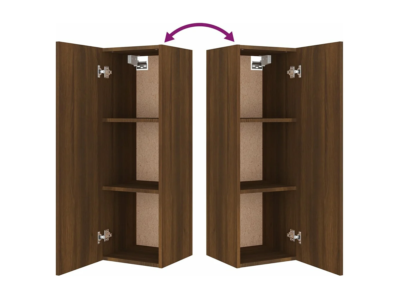 5-tlg. TV-Schrank-Set Braun Eichen-Optik Holzwerkstoff