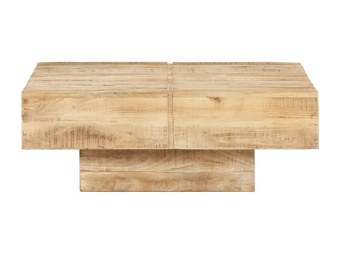 Table basse 80x80x28 cm Bois de manguier massif