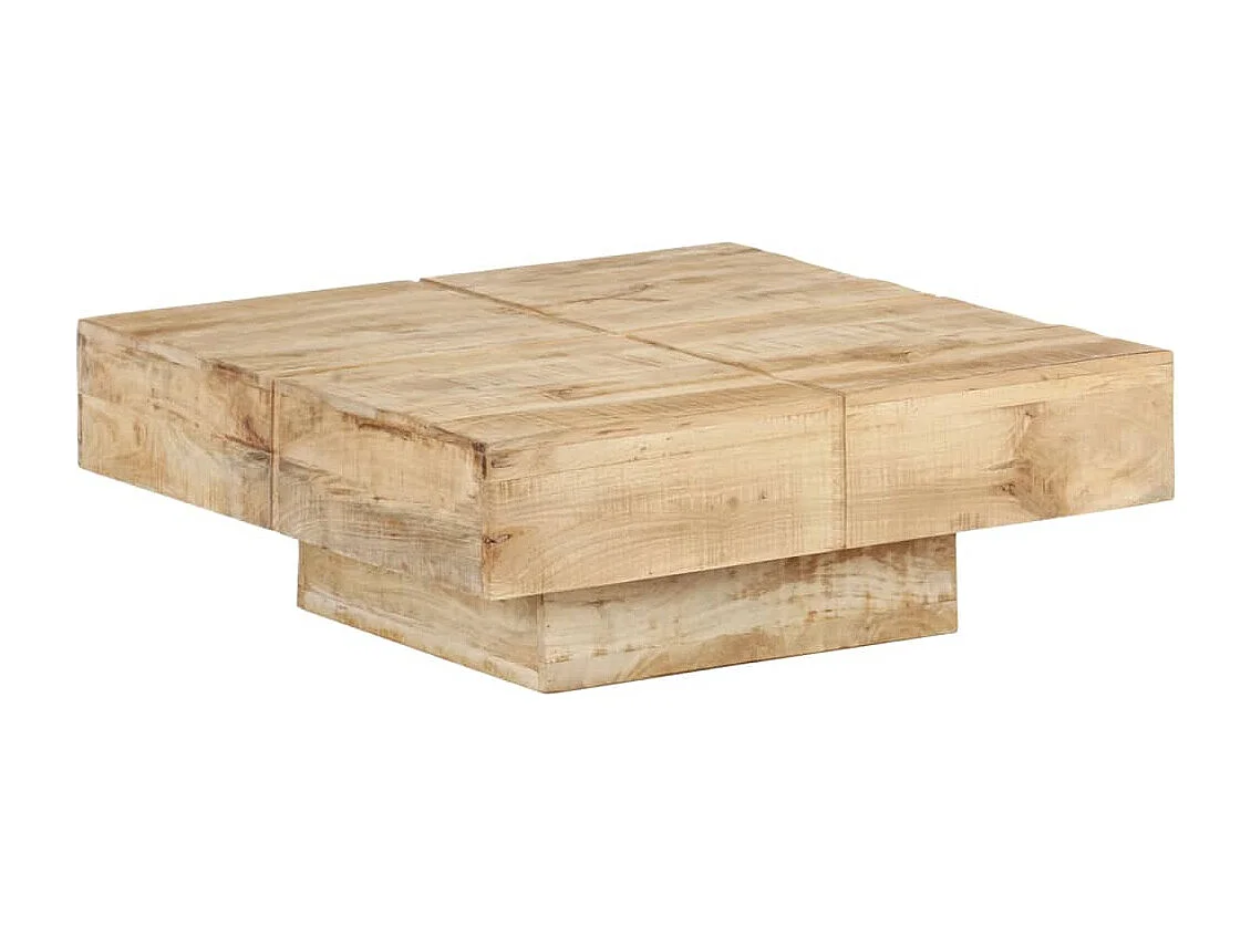 Table basse 80x80x28 cm Bois de manguier massif