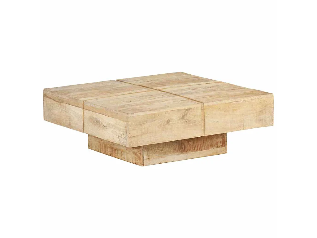 Couchtisch 80x80x28 cm Massivholz Mango