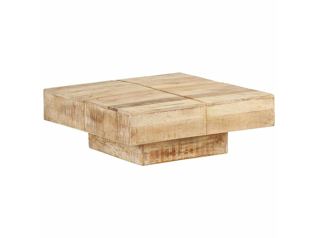 Couchtisch 80x80x28 cm Massivholz Mango