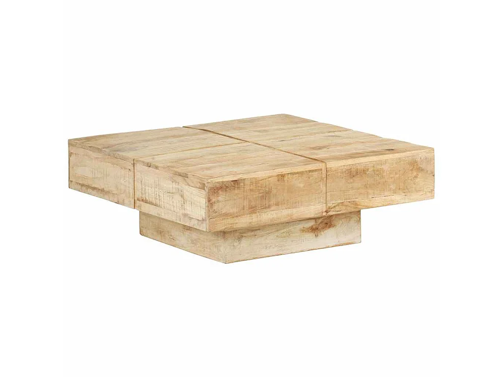 Couchtisch 80x80x28 cm Massivholz Mango