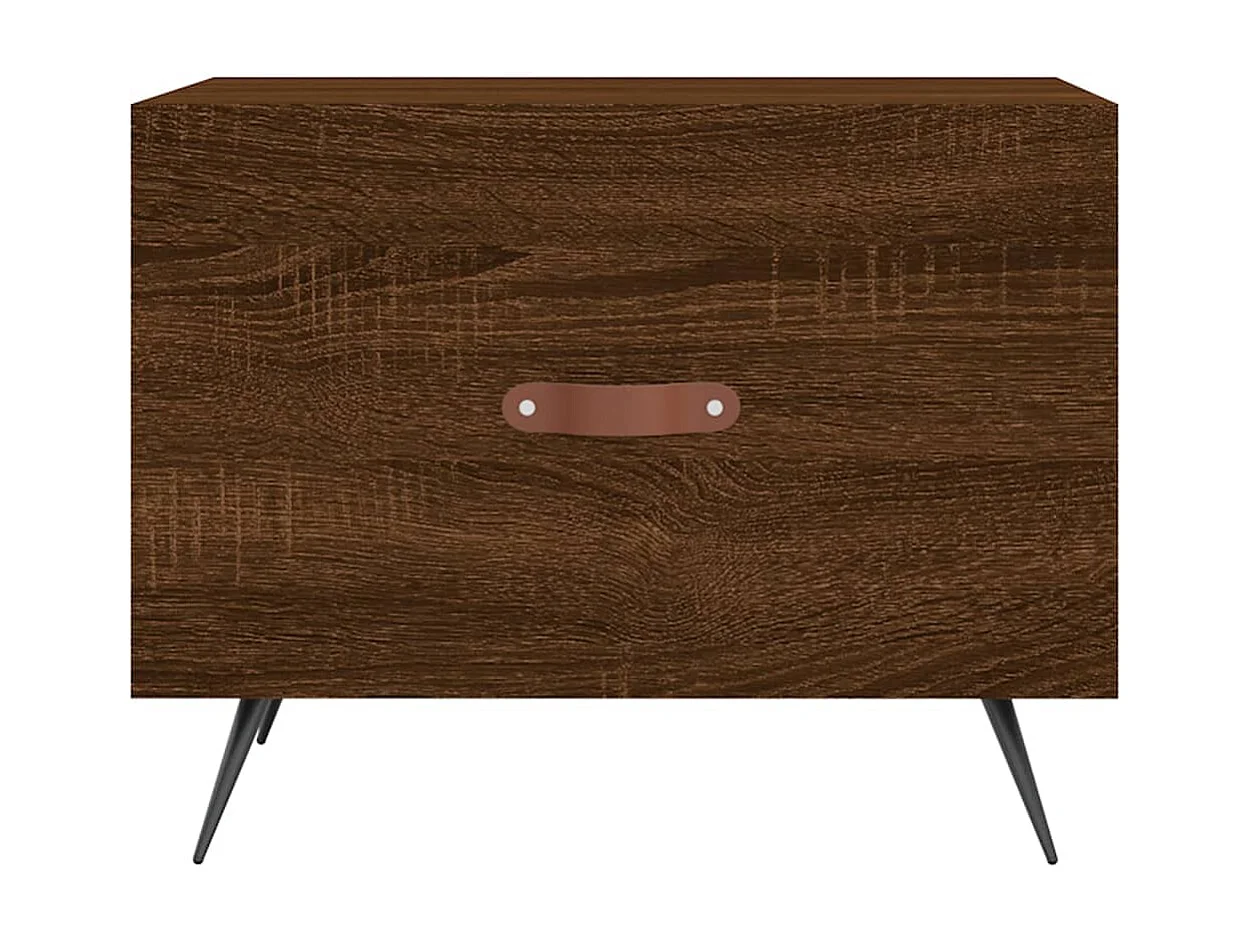 Tavolino da Salotto Rovere Marrone 50x50x40cm Legno Multistrato