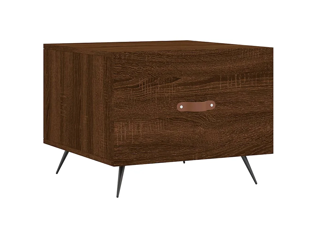 Table basse Chêne marron 50x50x40 cm Bois d'ingénierie