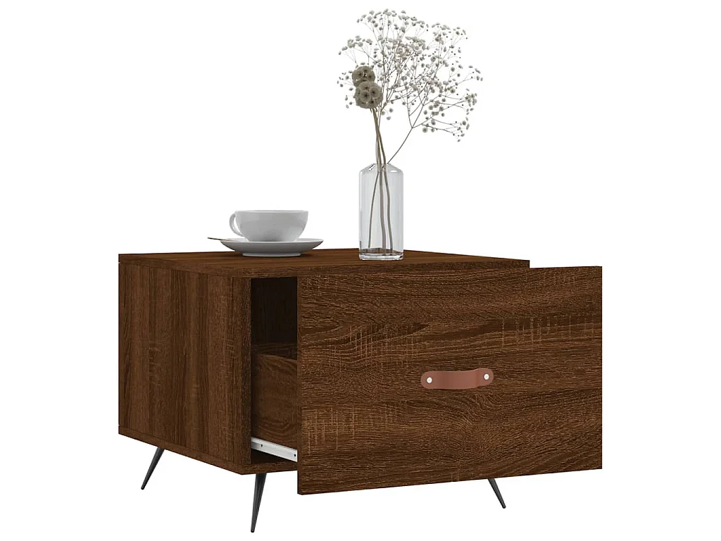 Table basse Chêne marron 50x50x40 cm Bois d'ingénierie