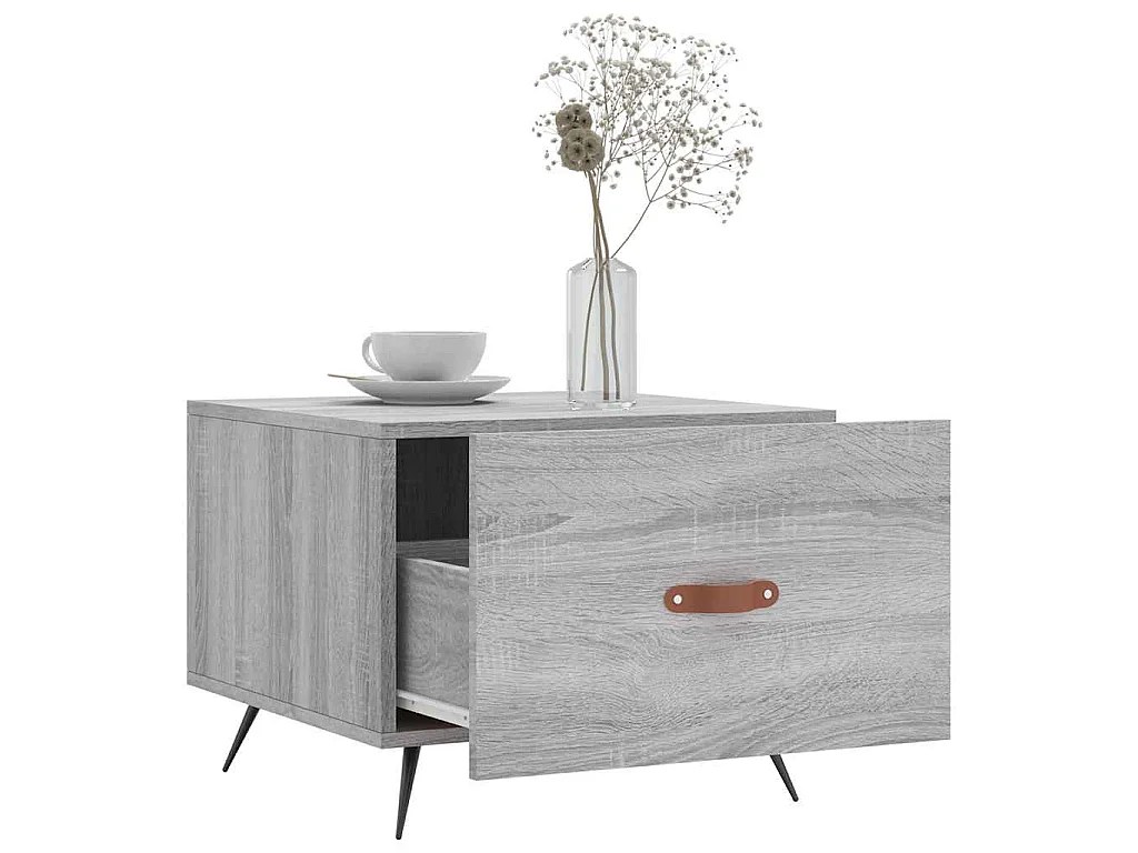 Tavolino da Salotto Grigio Sonoma 50x50x40 cm Legno Multistrato