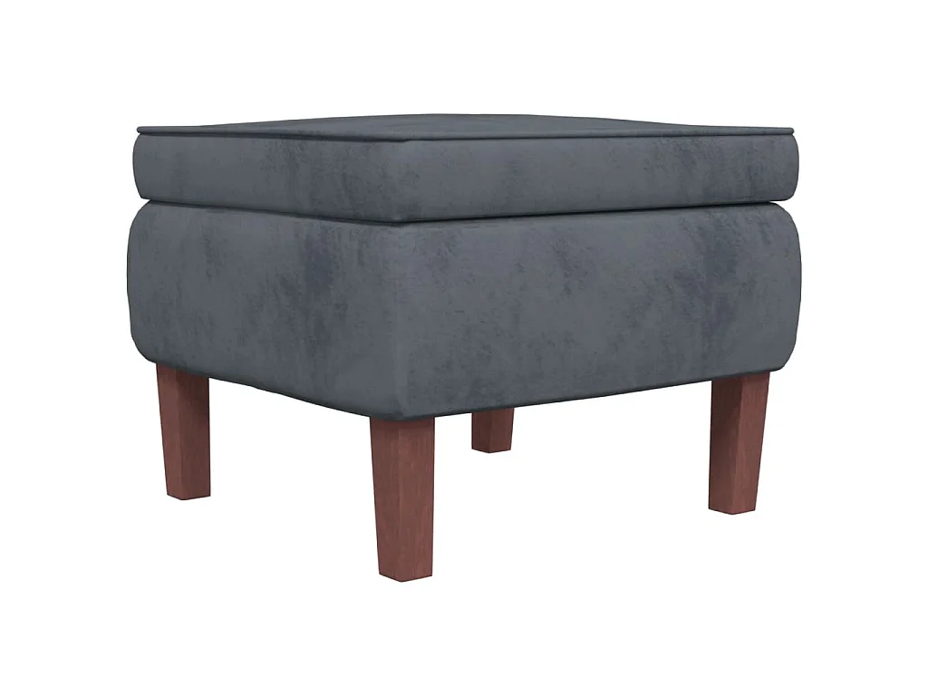 Cadeira de Baloiço com Encosto de Asa em Veludo Madeira Maciça