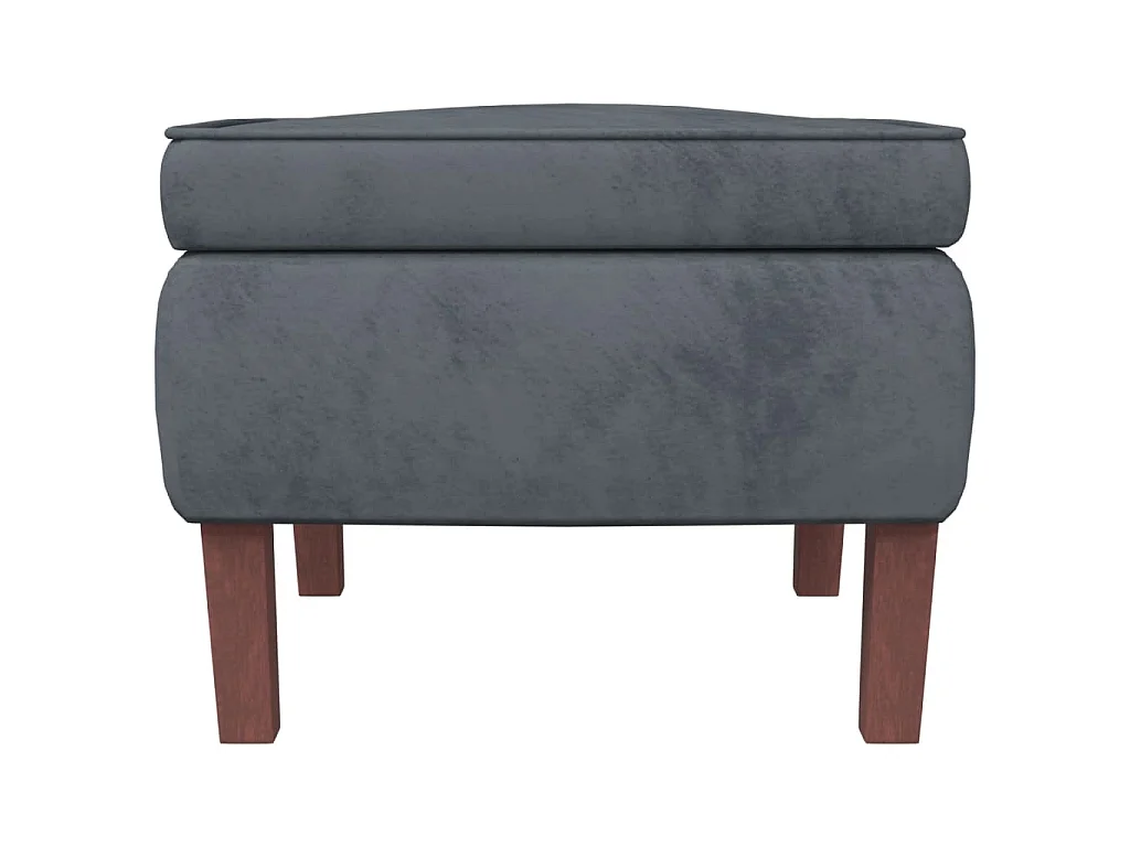 Cadeira de Baloiço com Encosto de Asa em Veludo Madeira Maciça