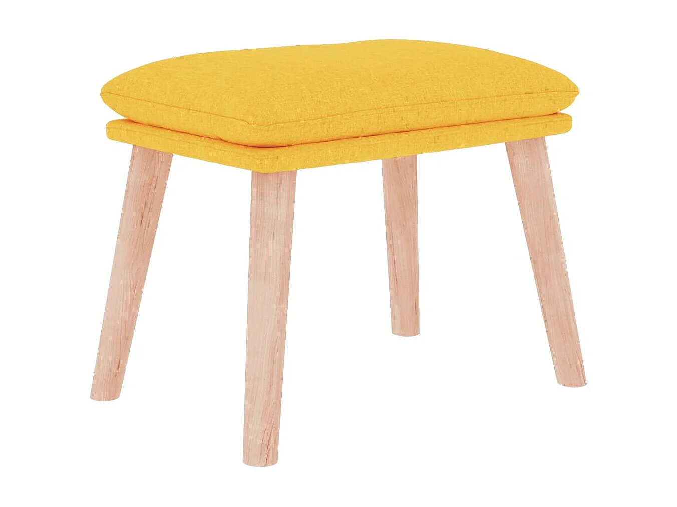 Chaise à bascule avec repose-pied Jaune moutarde Tissu