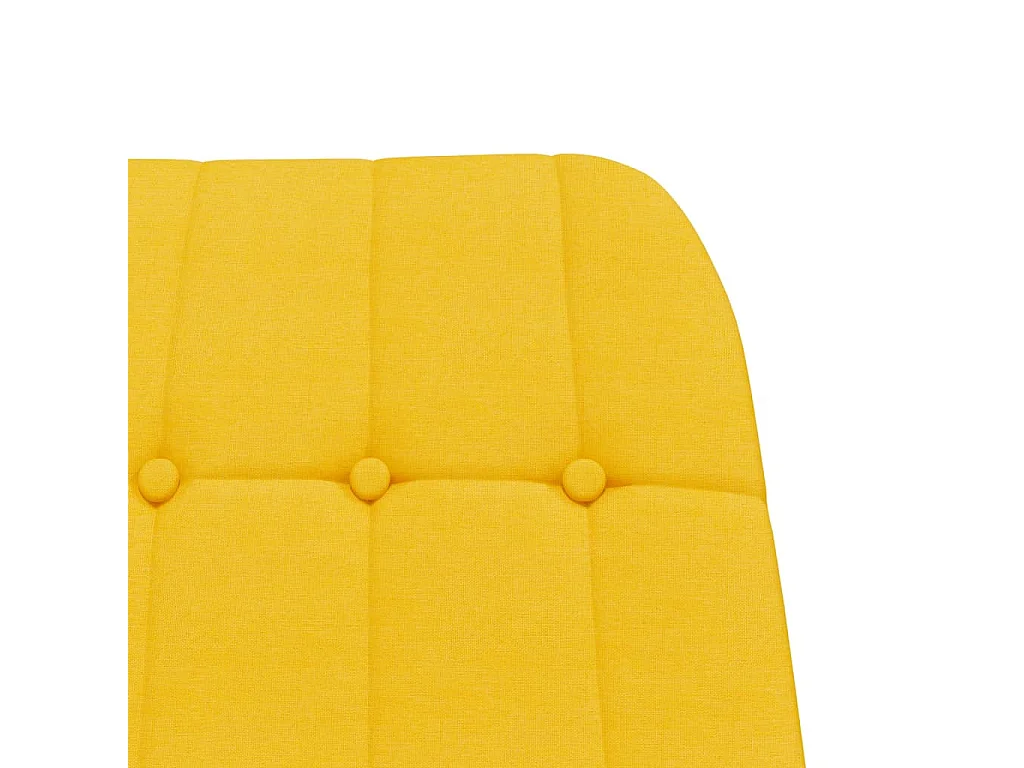 Chaise à bascule avec repose-pied Jaune moutarde Tissu
