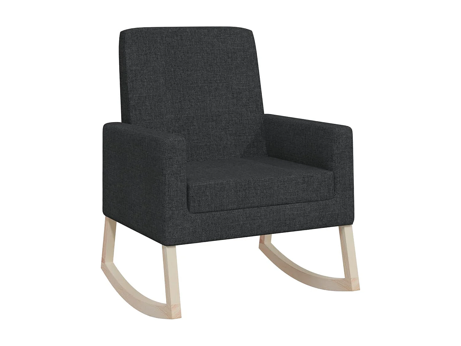 Schaukelstuhl Schwarz Stoff