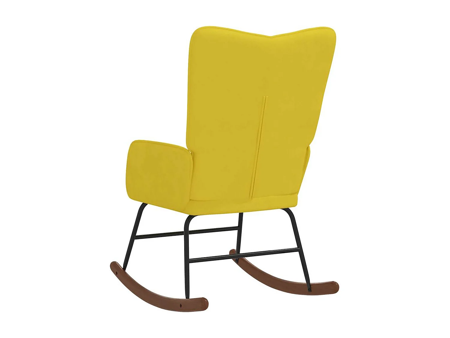 Chaise à bascule Jaune moutarde Velours