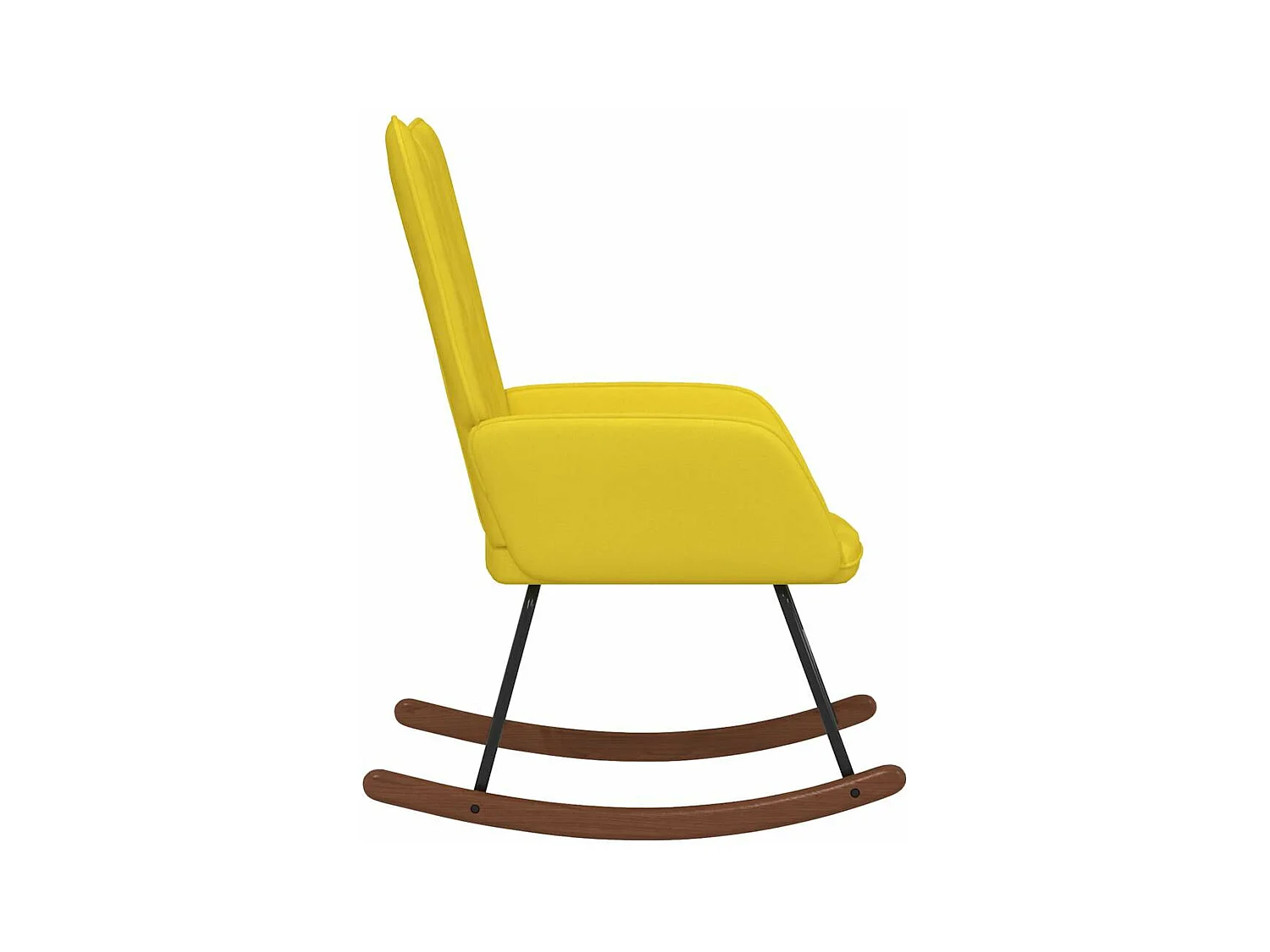 Chaise à bascule Jaune moutarde Velours