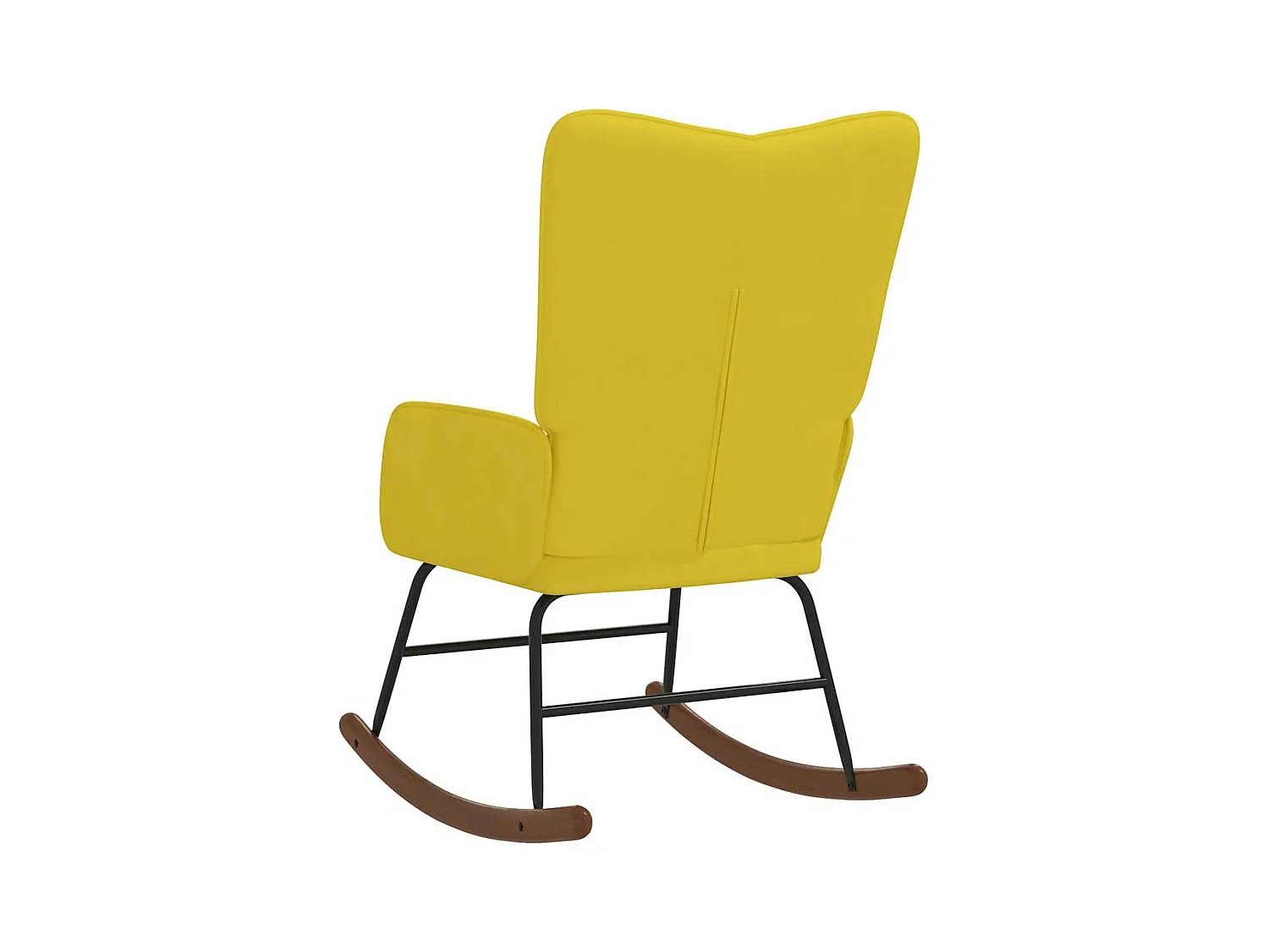 Chaise à bascule Jaune moutarde Velours