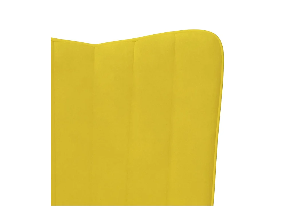 Chaise à bascule Jaune moutarde Velours