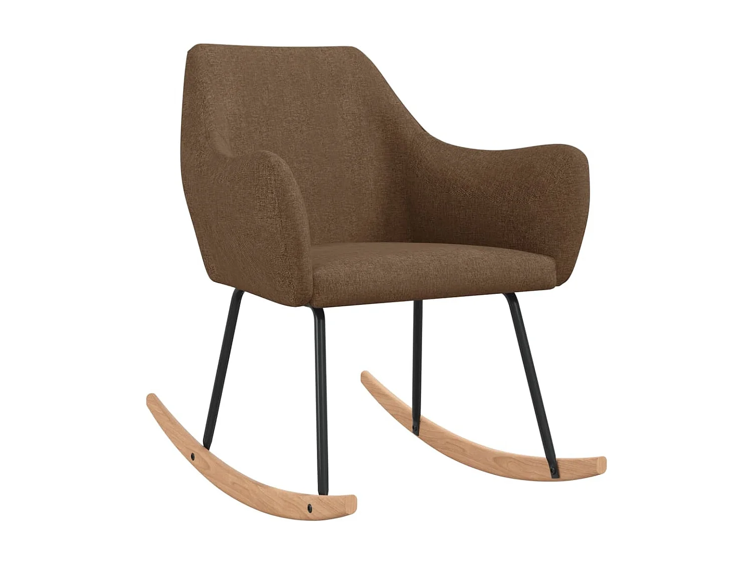 Schommelstoel stof bruin