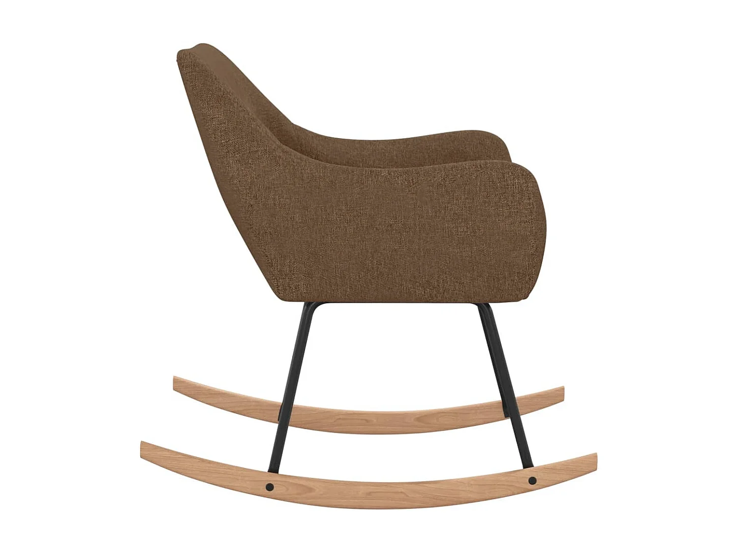 Schommelstoel stof bruin