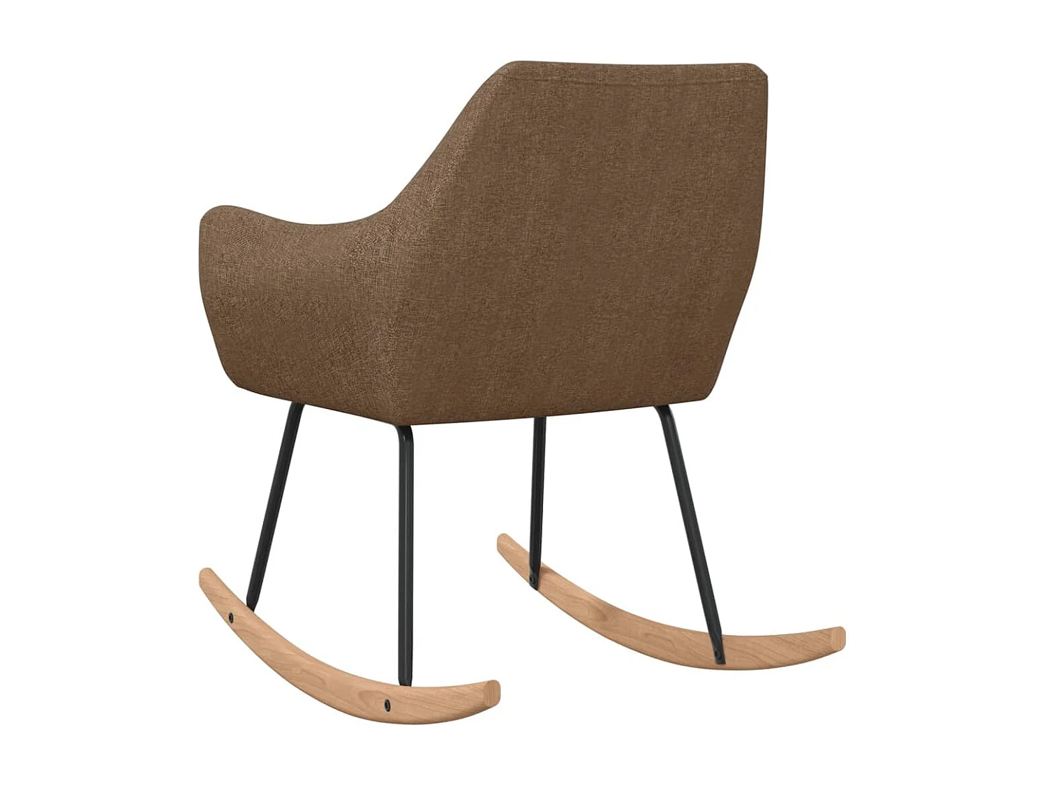 Schommelstoel stof bruin