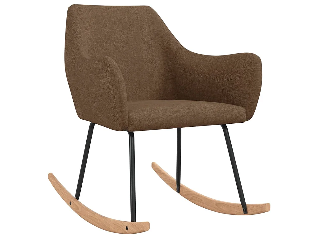 Chaise à bascule Marron Tissu
