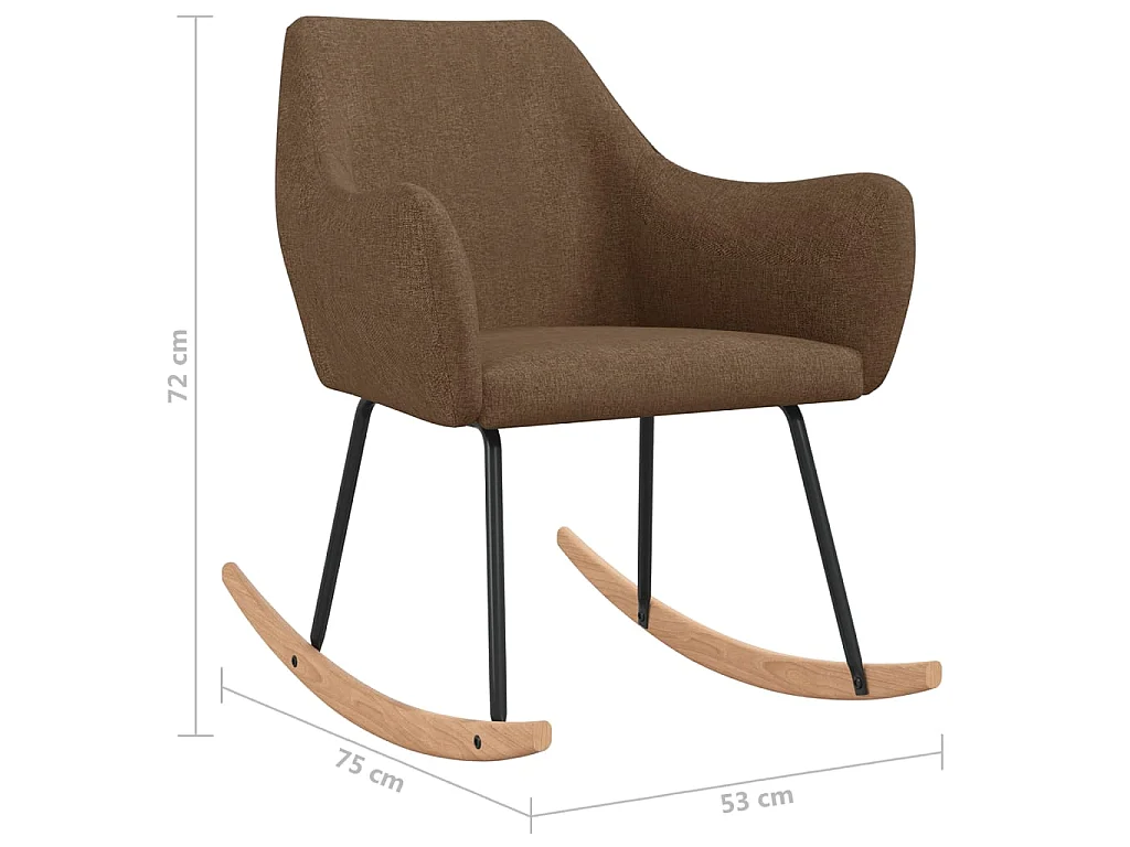 Chaise à bascule Marron Tissu