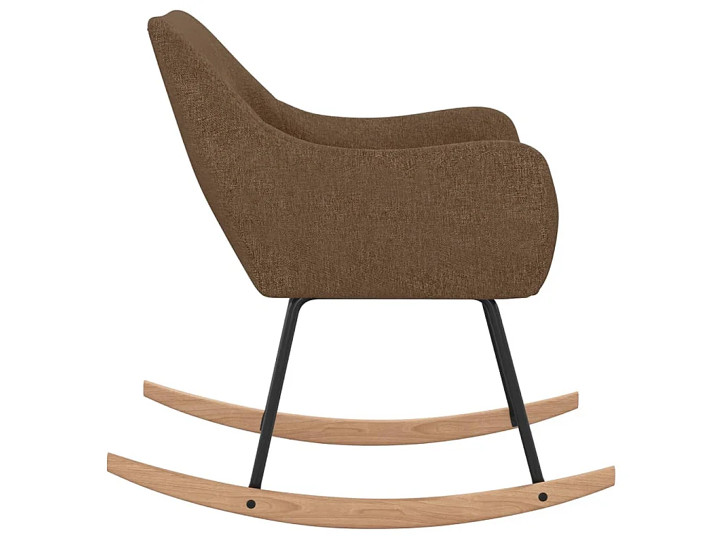 Chaise à bascule Marron Tissu