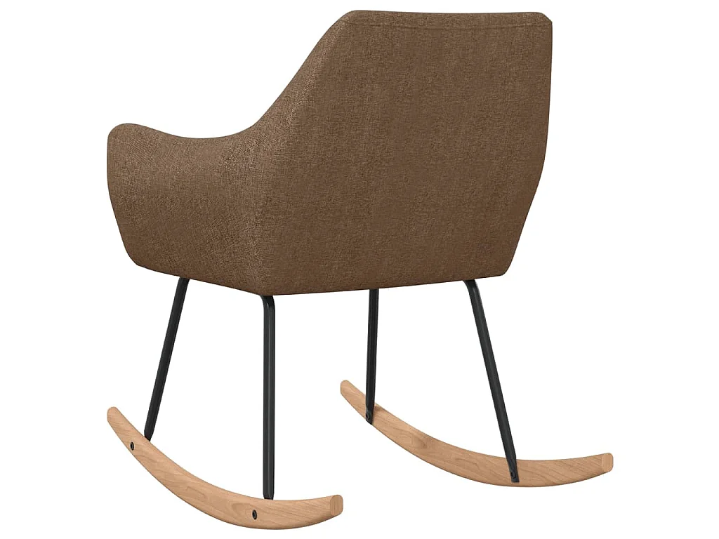 Chaise à bascule Marron Tissu