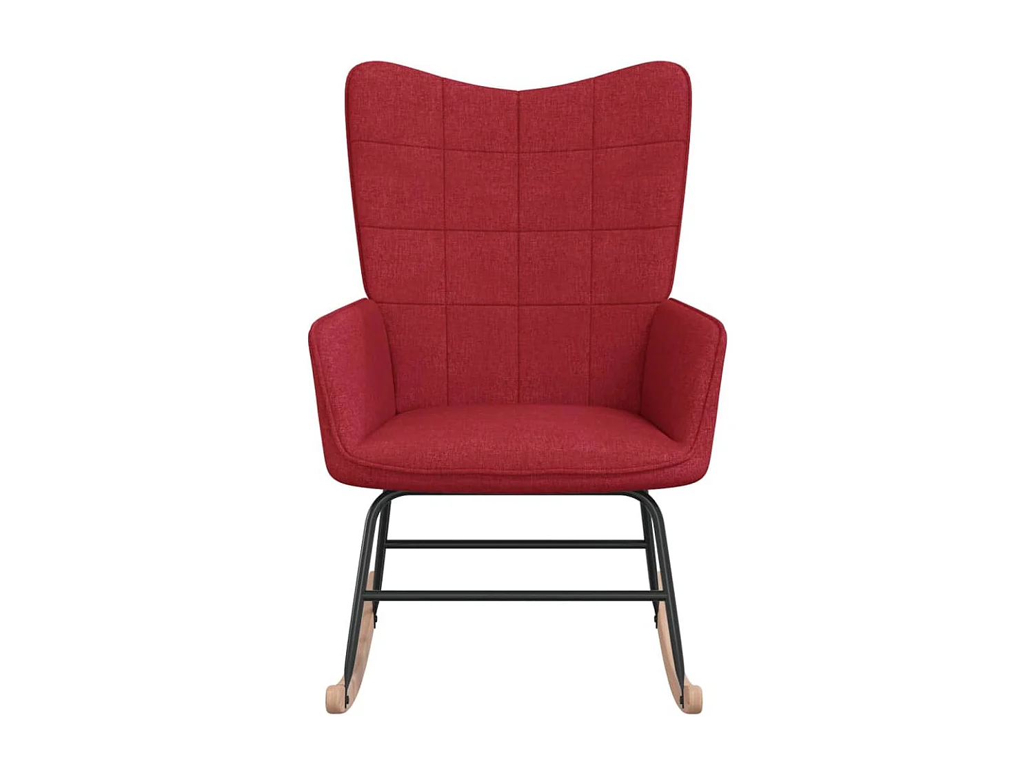 Sedia a Dondolo Rosso Vino in Tessuto