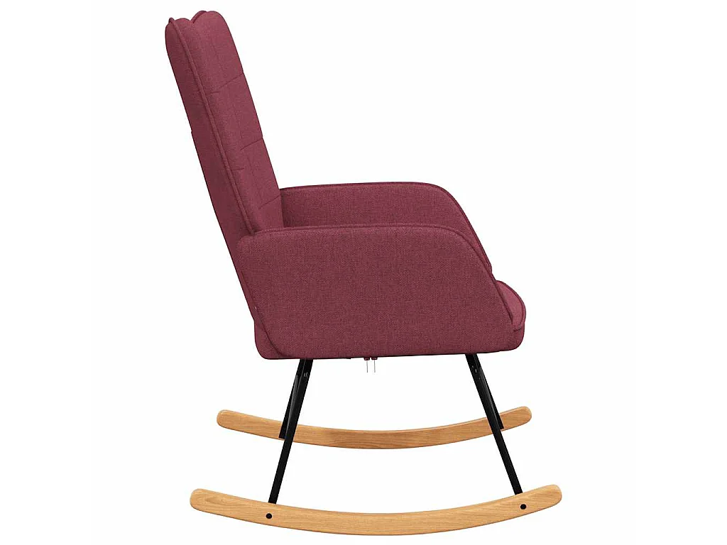 Cadeira de baloiço tecido vermelho tinto