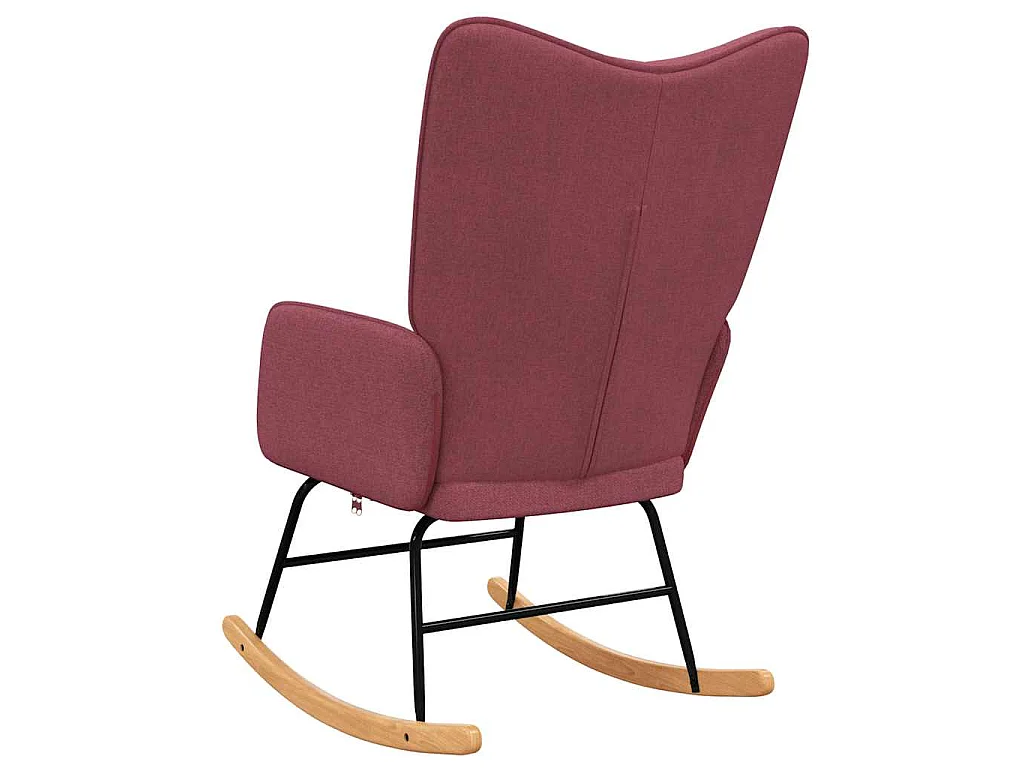 Cadeira de baloiço tecido vermelho tinto