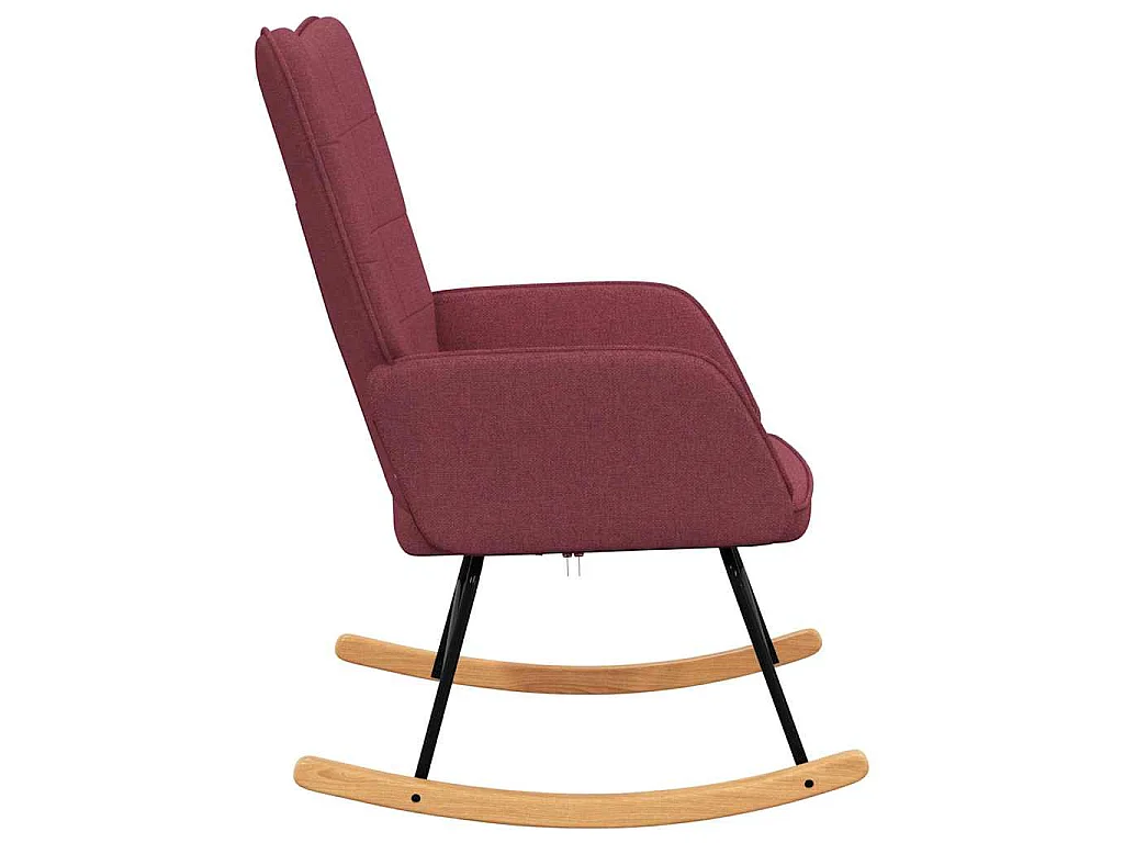 Chaise à bascule Rouge bordeaux Tissu