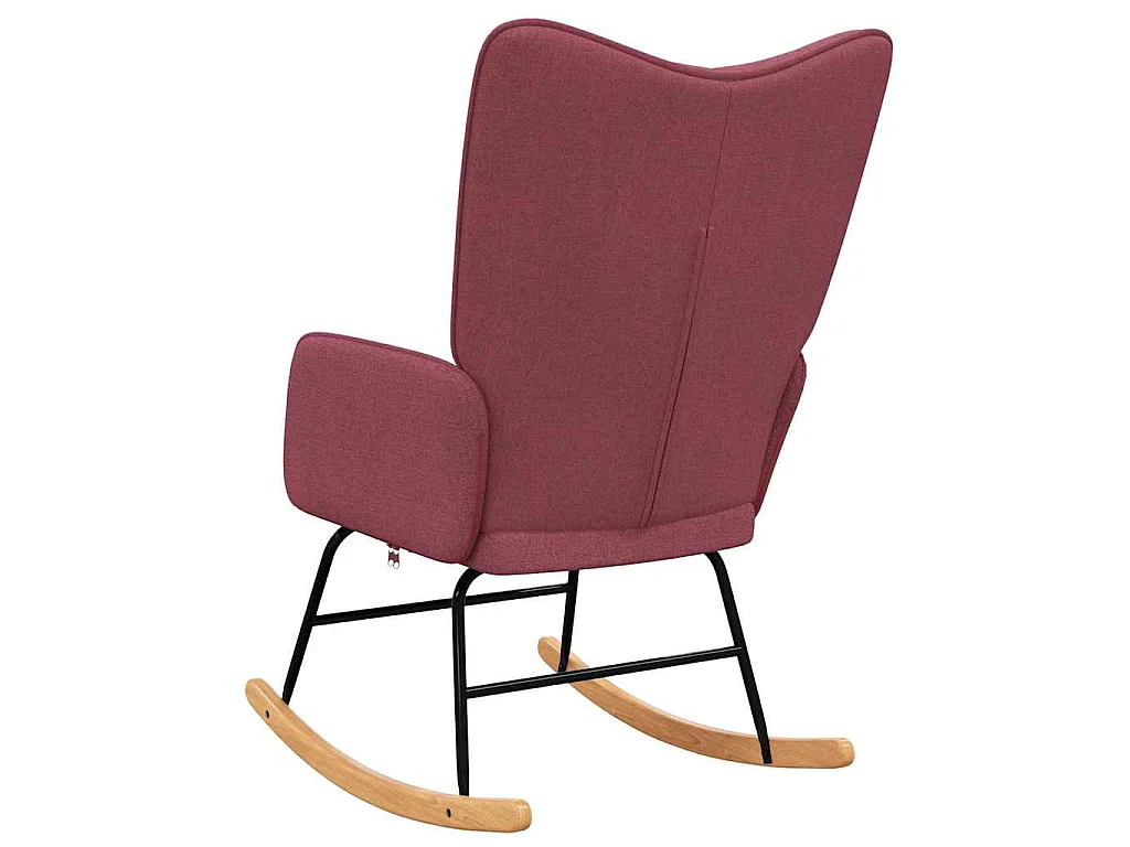 Chaise à bascule Rouge bordeaux Tissu